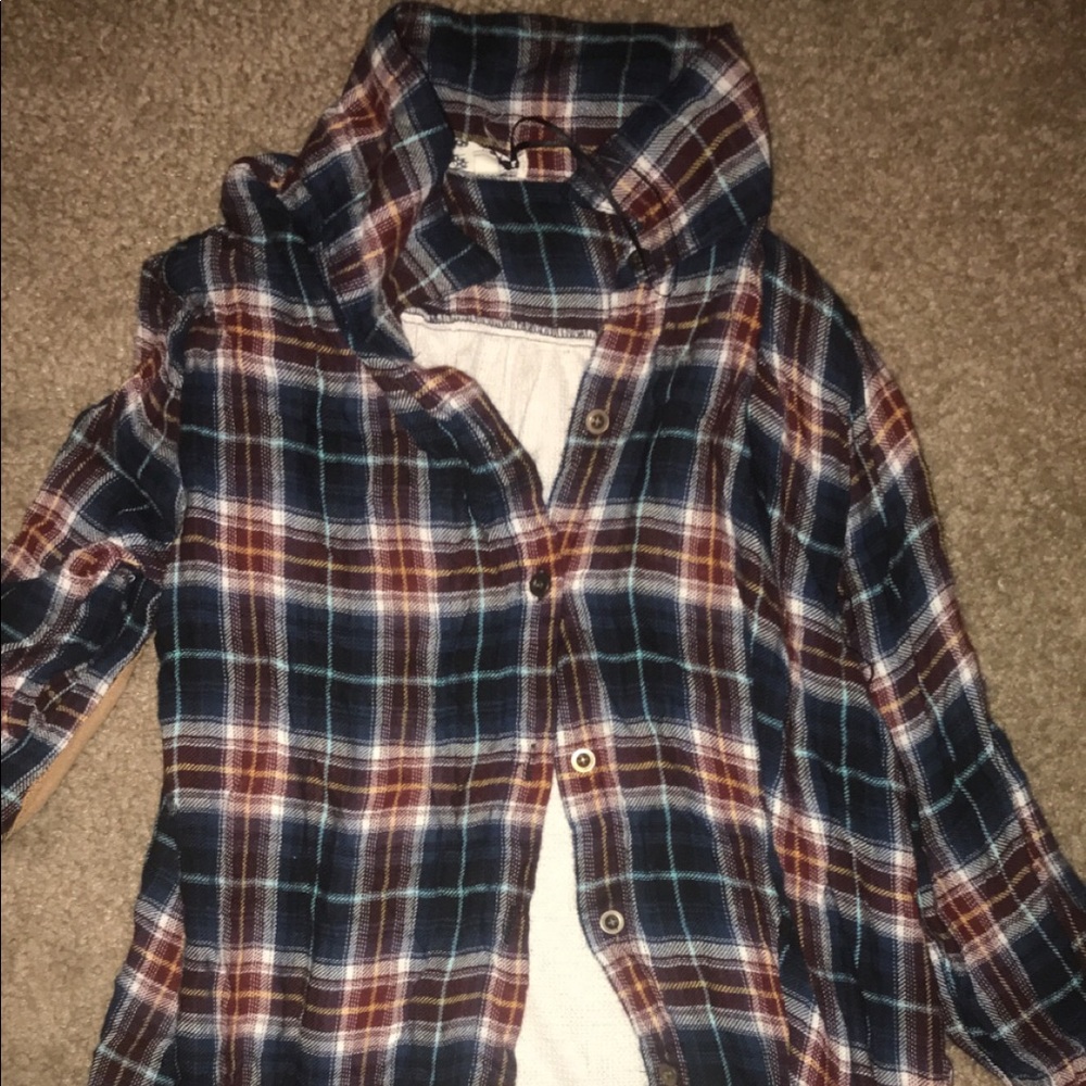 Adorable flannel button up shirt